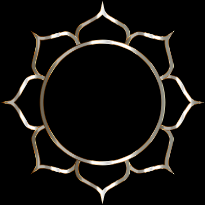 Chromatic Lotus Flower Line Art clipart