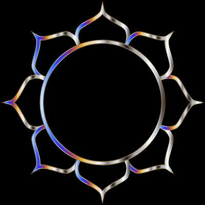 Chromatic Lotus Flower Line Art 3 clipart