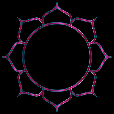 Chromatic Lotus Flower Line Art 5 clipart