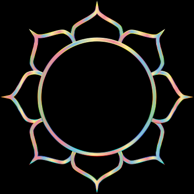 Chromatic Lotus Flower Line Art 7 clipart