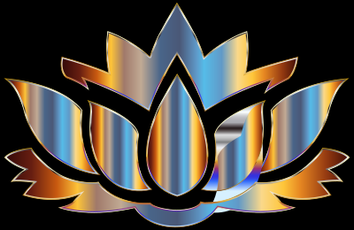 Chromatic Lotus Flower Silhouette clipart