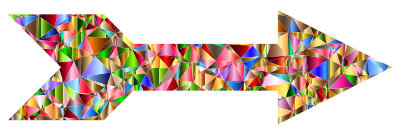 Chromatic Low Poly Arrow clipart