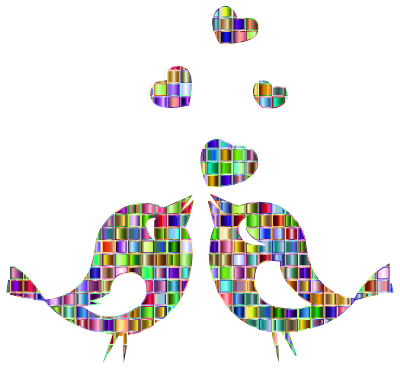 Chromatic Mosaic Love Birds clipart