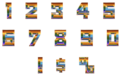 Chromatic Numbers Set clipart