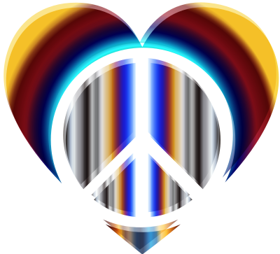 Chromatic Peace Heart clipart