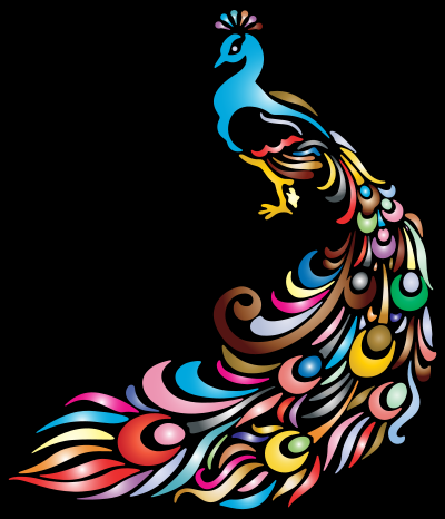 Chromatic Peacock 2 clipart