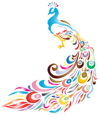Chromatic Peacock 2 No Background clipart
