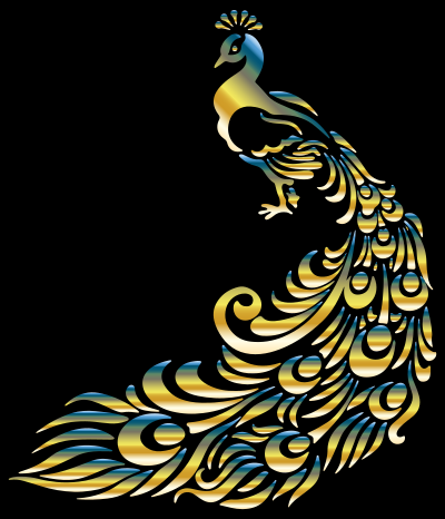 Chromatic Peacock 4 clipart