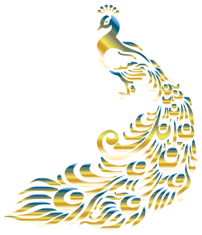 Chromatic Peacock 4 No Background clipart