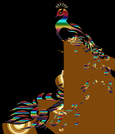 Chromatic Peacock 6 clipart