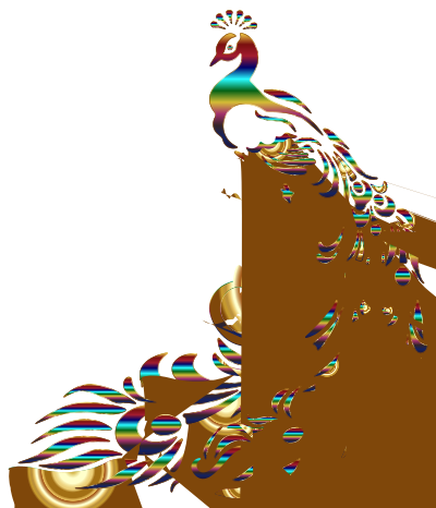 Chromatic Peacock 6 No Background clipart