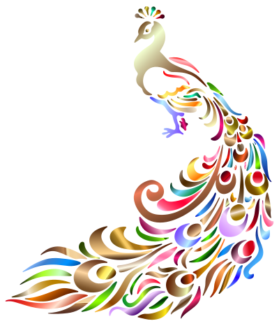 Chromatic Peacock No Background clipart
