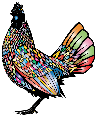 Chromatic Rooster 2 clipart