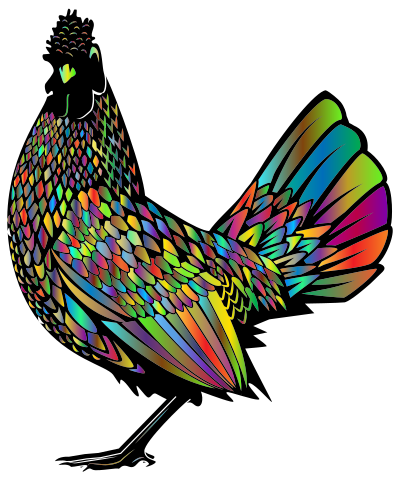 Chromatic Rooster 3 clipart