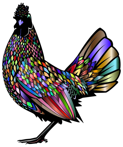 Chromatic Rooster 4 clipart