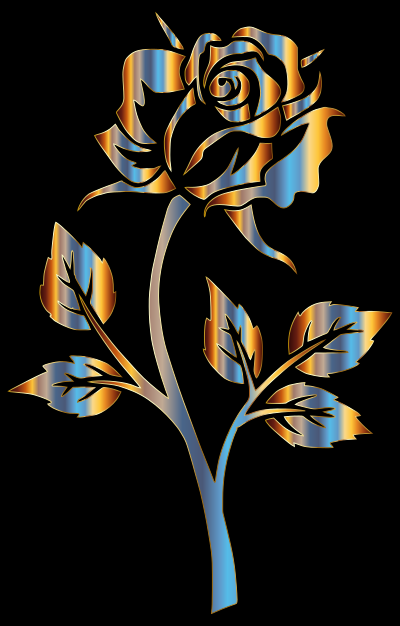 Chromatic Rose Silhouette 2 clipart