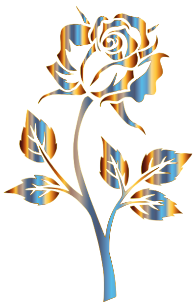 Chromatic Rose Silhouette 2 No Backgorund clipart