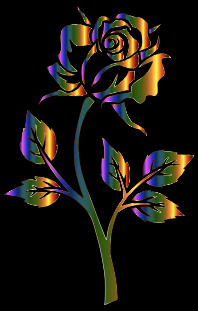 Chromatic Rose Silhouette clipart