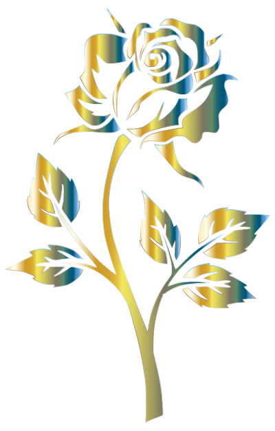 Chromatic Rose Silhouette 3 No Background clipart
