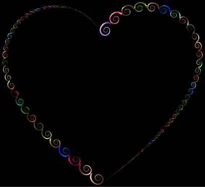 Chromatic Spirals Heart 2 clipart