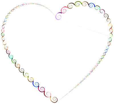 Chromatic Spirals Heart 2 No Background clipart