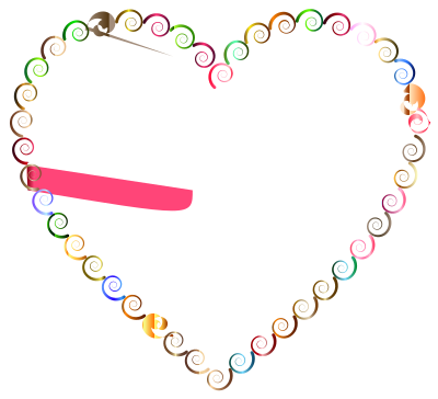 Chromatic Spirals Heart No Background clipart