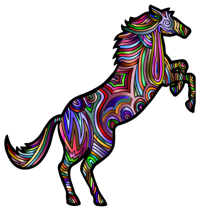 Chromatic Stylized Horse 2 clipart