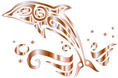 Chromatic Tribal Dolphin 10 No Background clipart