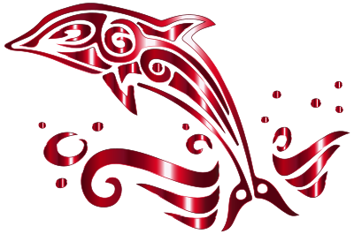 Chromatic Tribal Dolphin 11 No Background clipart