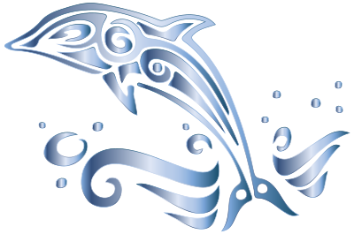 Chromatic Tribal Dolphin 12 No Background clipart
