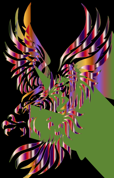 Chromatic Tribal Eagle 2 12 clipart