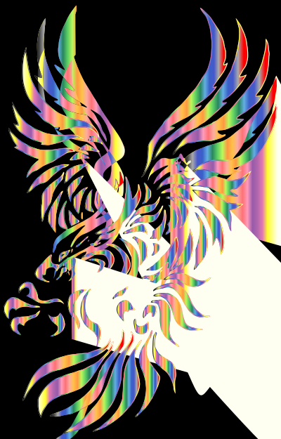 Chromatic Tribal Eagle 2 2 clipart