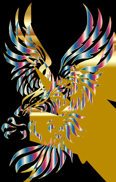 Chromatic Tribal Eagle 2 clipart