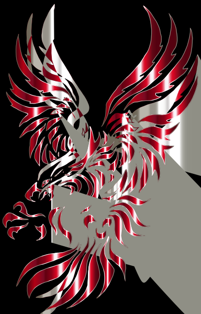 Chromatic Tribal Eagle 2 3 clipart