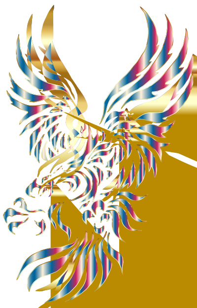 Chromatic Tribal Eagle 2 No Background clipart