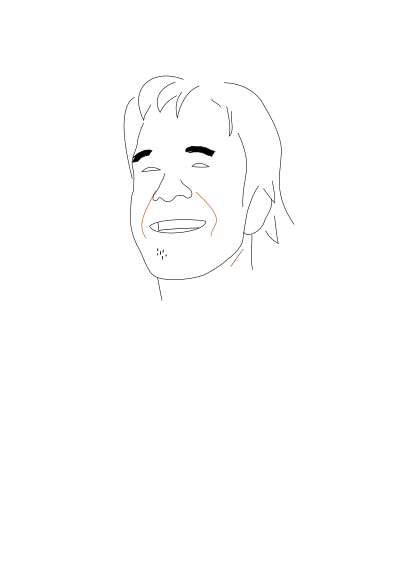 Chuck Norris smiling clipart