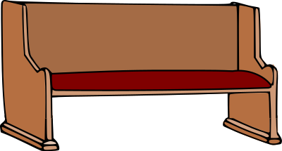 Church pew clipart