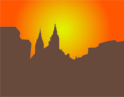 Church Silhouette At Dusk clipart