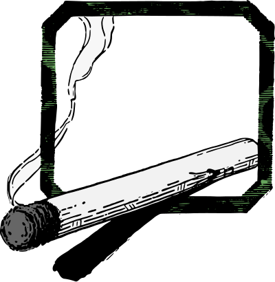 Cigarette Frame - Colour clipart
