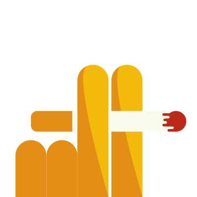 Cigarette in hand clipart