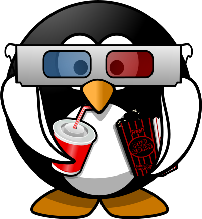 Cinema penguin clipart