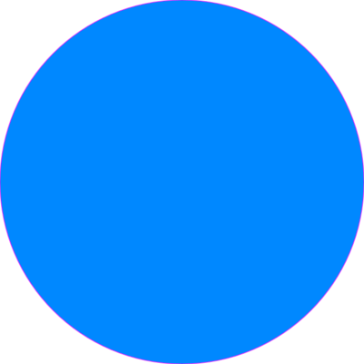Circle approximated by a Bezier path clipart