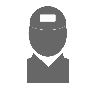 Circle Icon: Installer/Technician - grey on white clipart