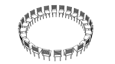 Circle of chairs clipart