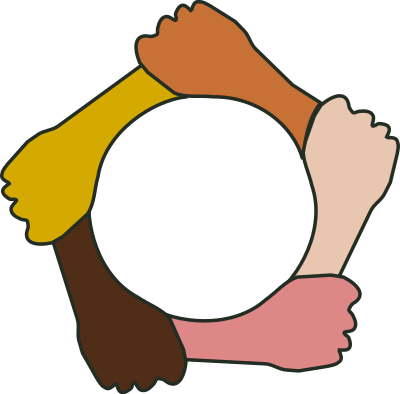 Circle of hands clipart