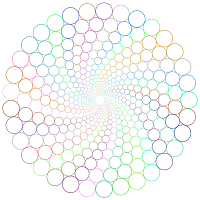 Circle Outlines Vortex Prismatic No BG clipart
