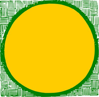 Circle Thatch Frame - Colour Remix clipart