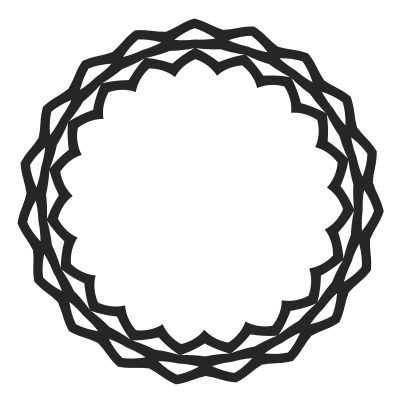 Circle with decorative border clipart
