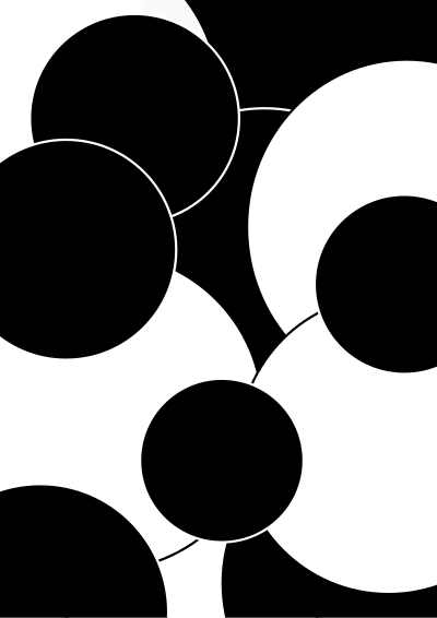 Circles black and white clipart