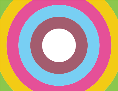 Circles in retro colours clipart